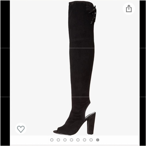 New Guess Black Galle Over the Knee Boots Taylor Swift Reputation Era - Picture 3 of 8